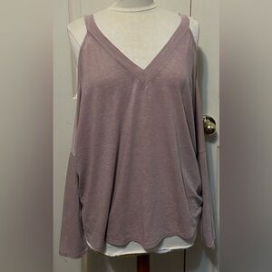 Express V-Neck large cold shoulder Blouse